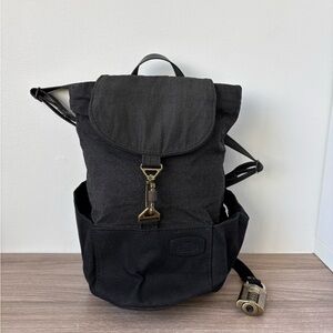 Loctote Mini Cinch Canvas Backpack Vintage Black Small Bag Authentic NWT❤️
